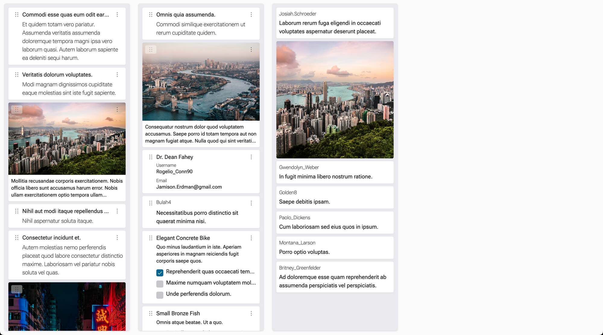 aurora-grid mosaic layout UI component