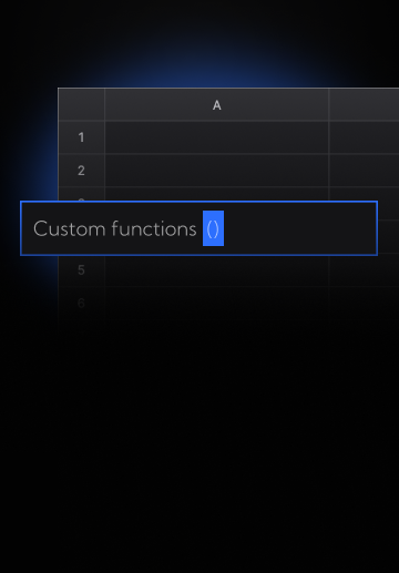 A snapshot of DXOS sheets with custom functions